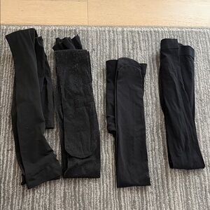 Target Black Sheer Tights & Sparkle Legwear Set